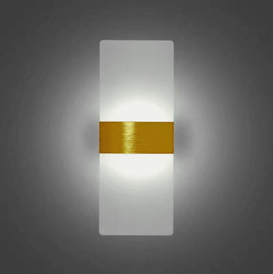 Inspire Curations Modern 6W 12W Acrylic LED Wall Light gold 12w warm White