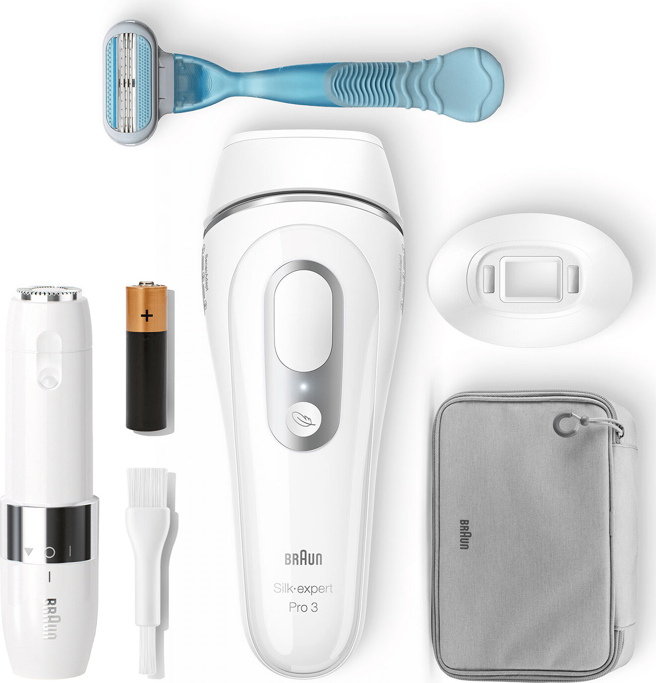 Braun Silk-expert Pro IPL PL3129, Silber, Weiß, Lichtimpulstechnologie (IPL), Vereinigtes Königreich, NE PAS UTILISER sur :- le cuir chevelu, les sourcils et autour des yeux. Utiliser l'appareil..., AC, Lithium-Ion (Li-Ion)