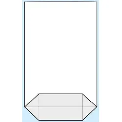 2000 Kreuzbodenbeutel, OPP-Folie 180 x 260 mm, transparent