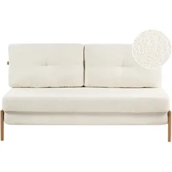 2-SITZER-SCHLAFSOFA Bouclé cremeweiß Edland