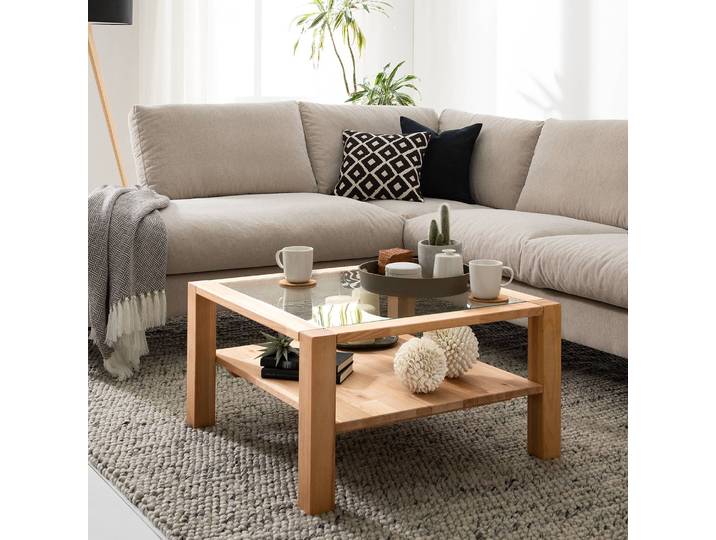 Table basse RichWOOD II 70 x 38 x 70cm Marron/Duramen de hêtre