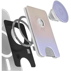 PopSockets PopWallet MagSafe Halter mit Kartenfach, Smartphone Halterung, Violett