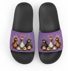 LightInthebox Women's Funny Chicken Print Slide Sandals – Comfortable Casual Slides for Summer Beachwear
