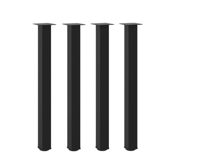 hliofuir Bartischbeine 4er Set 90-92 cm Pulverbeschichtet Schwarz Höhenverstellbare Tischbeine aus Metall für Stehtische in Küche oder Esszimmer, inklusive Montagematerial.
