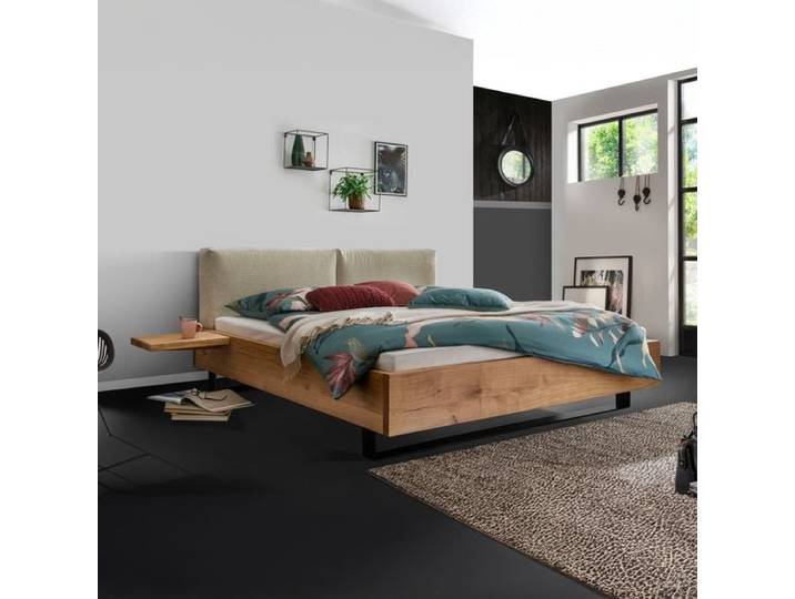 Bett Macka Komfort Wildeiche Massivholz 200x200cm höhenverstellbar