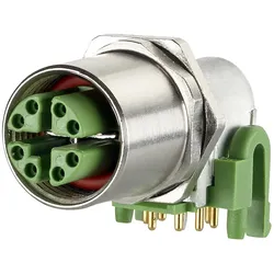 BTR MMT471A315-0001 Leiterplattenbuchse M12, X-kodiert, 8-polig, IP67, 90° gewinkelt, <4 mm MMT471A3150001  - 10 Stück