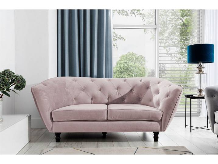 Fun Möbel Sofa Sofa Designer-Sofa Charlotte 2-Sitzer Stoff, 1 Teile