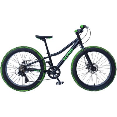 Jugendfahrrad WYNN "FAT1.0" Gr. 30, schwarz (schwarz, schwarz), Fahrräder, Kinder, 30cm, 24 Zoll (60,96cm)