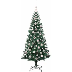 vidaXL, Weihnachtsbaum, Nova (mit LEDs &pinken Kugeln) (180 cm)