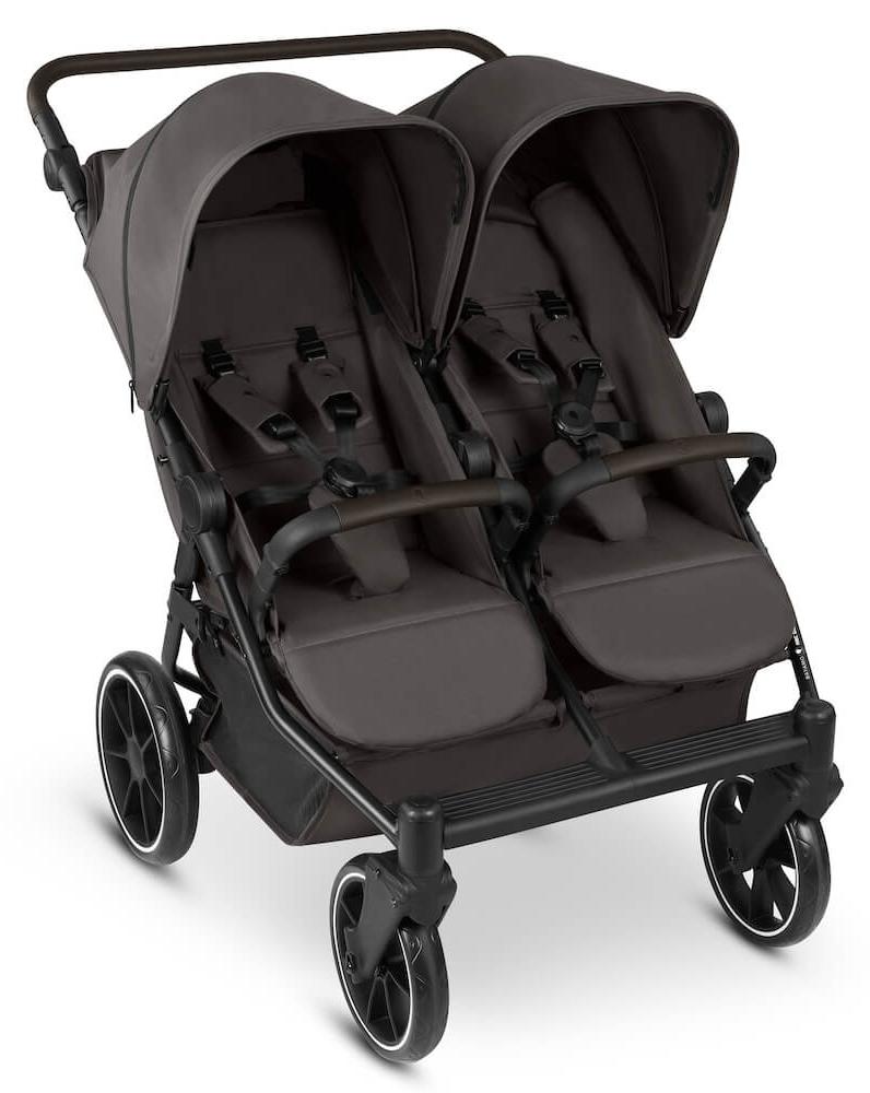 ABC Design Bayamo Zwillingswagen mit 2 Babywannen, Farbe Kinderwagen:Nut