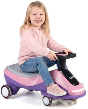 Costway Ride On Car with Flashing Wheels Front Light and Music Speaker for Age 3+ Years Old-Pink