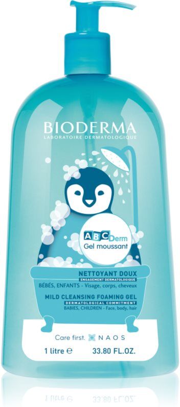 Bioderma ABC Derm Mild Cleansing Foaming Gel Duschgel für Kinder 1000 ml