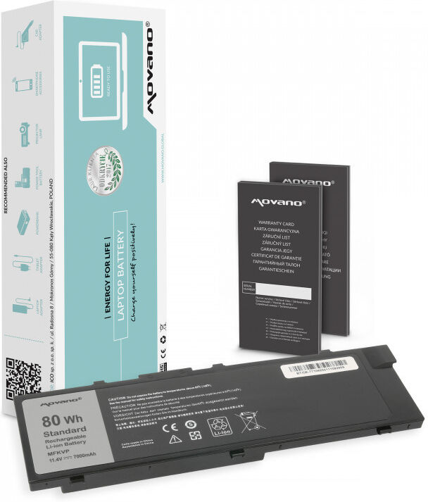 Movano Batterie pour Dell Precision 15 7510, 17 7710 / 11.4V 7000 mAh