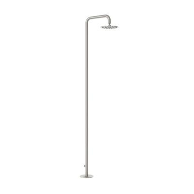 MPC Professionelle Pooldusche MX3038T, Inox, Edelstahl 316L, minimalistisches Design, 25 cm Antikalk-Duschkopf, Wasserzulauf unten, vorbereitet für Münzau