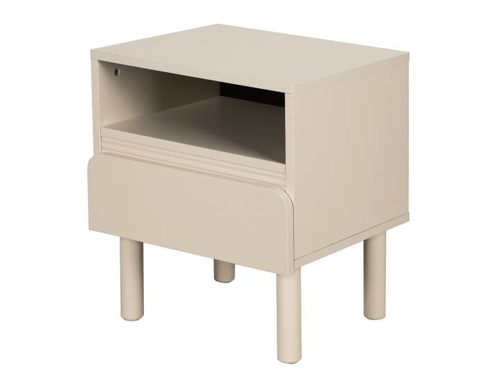 Table de nuit Cammon 48 x 55 x 40cm Beige/Beige