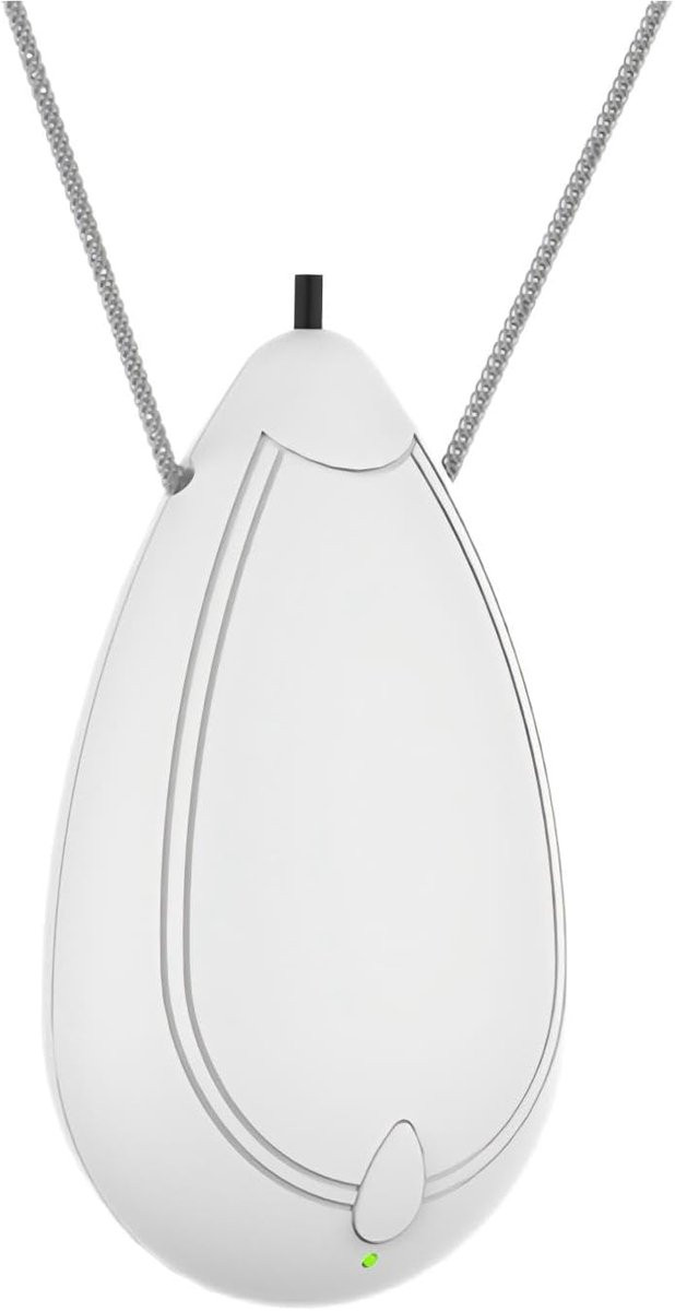 Draagbare mini luchtreiniger en ionisator voor buitenreizen, wit