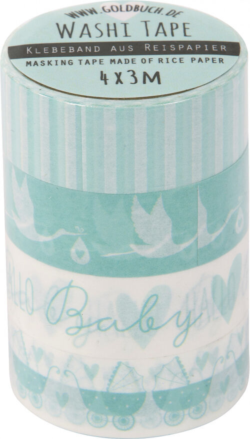 Goldbuch Washi Tape 10624 Storch blau