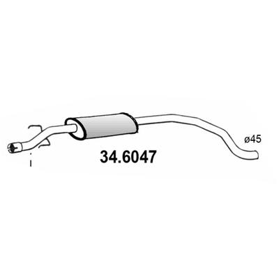 ASSO Mittelschalldämpfer 346047 für Vaughall