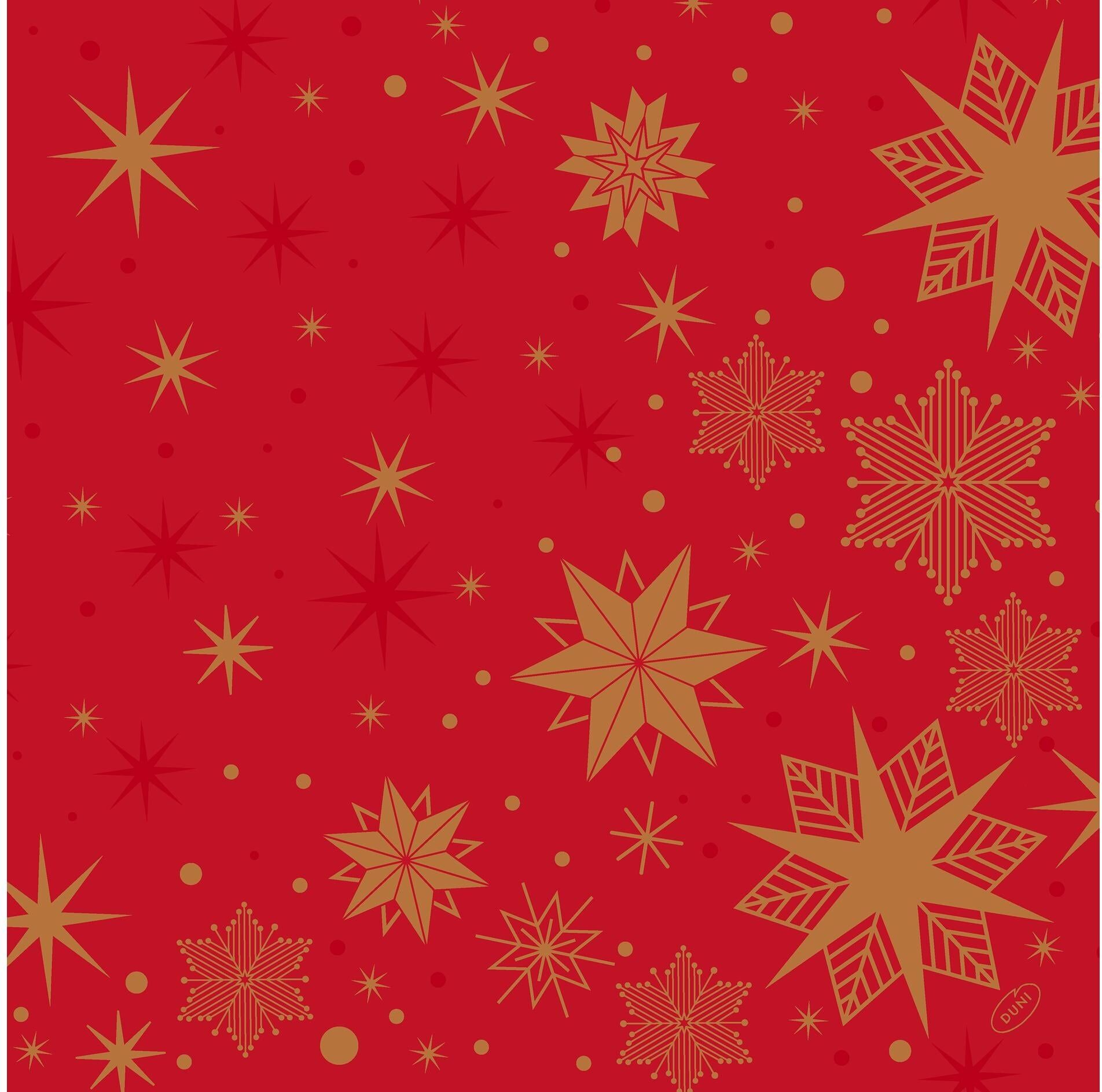 Papierserviette DUNI "Serviette, Stargazing Red, 40 x 40 cm, 360 Stück", rot, B:40cm L:40cm, Servietten, Papierserviette rot Einheitsgröße