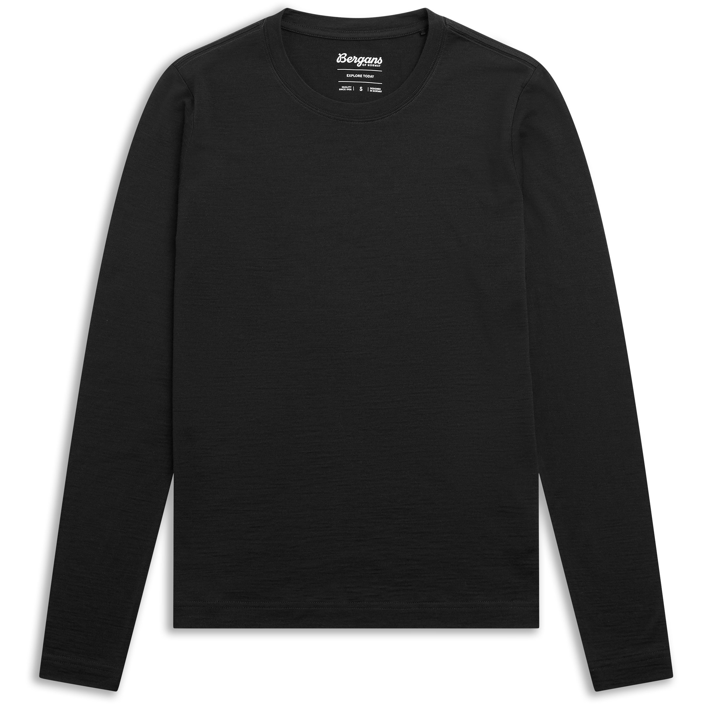 Bergans Merino Damen Longsleeves Merino grau Größe S Trekking Schnell trocknend Lyocell (Tencel) | Merinowolle