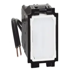 Legrand K4004L LivingNow 1-moduliger Kreuzschalter mit weißer LED-Beleuchtung, Schraubklemmen
