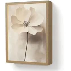 WANDLEUCHTE MIT AKKU Blume - Beige - Farbe - Schatten LED 30x40 cm Wandlampe