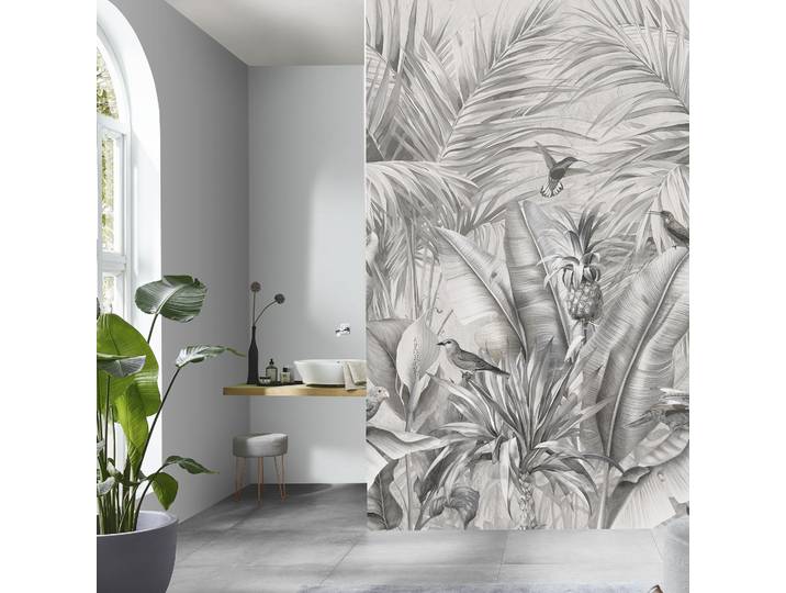Fototapete FASHION FOR WALLS Ayana , grau, B:1,5m L:2,7m, Vlies, Tapeten, Fototapete, Phthalate frei