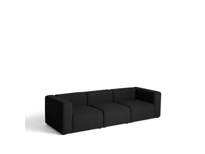 HAY Mags 3-Sitzer Sofa Stoff Hallingdal 65 190 schwarz