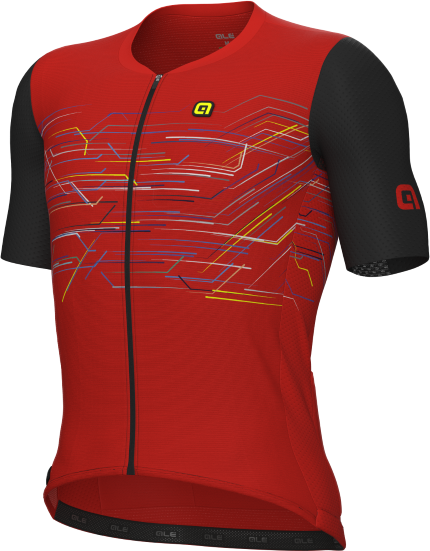 ALE' Maglia ciclismo  MEGABYTE PR-E rosso 2024