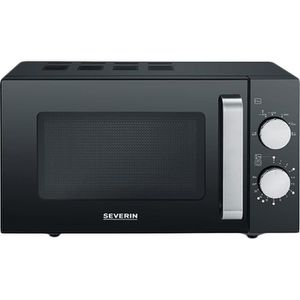 Severin Mikrowelle MW 7761, 800 Watt, schwarz, ohne Drehteller, Garraum 20 Liter