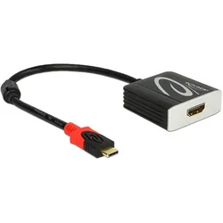 Delock USB Typ-C zu (HDMI), Video Adapter, Schwarz