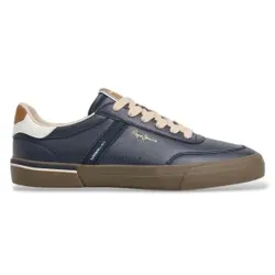 Pepe Jeans für Herren. PMS300031 Kenton Retro Sneaker marineblau (46), Wohnung, Schnürsenkel, Lässig