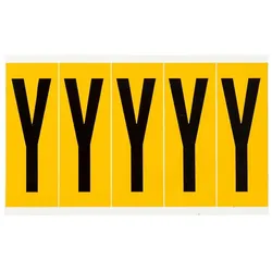 Brady, Etikettenrolle, B-946, 1560-Y, Vinyl, Beschriftung: Y, Schwarz auf Gelb, 44 x 127mm, Schrifthöhe 98mm(25 K.