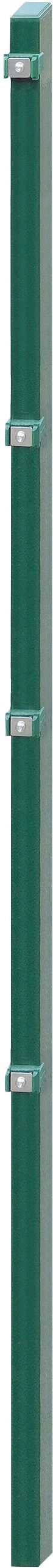 Zaunpfosten ARVOTEC "EXCLUSIVE 180", grün, H:240cm, Edelstahl, Kunststoff, Zaunpfosten, 6x4x240 cm für Mattenhöhe 180 cm, zum Einbetonieren