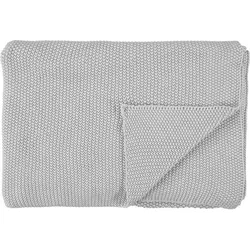 Nordic Knit Decke 130 x 170 cm silberfarben aus Bio-Baumwolle