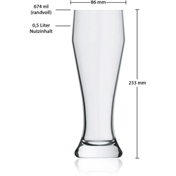 Rastal Ranft Weizenbierglas 0,5 l 120er Set