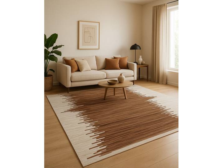 Fellteppich HIDE HARMONY, echtes Rinderfell, LAGERRÄUMUNG , braun (braun,weiß,hellbeige), B:160cm H:10mm L:230cm, Kuhfell, MYFLAIR MÖBEL & ACCESSOIRES, Teppiche, Fellteppich, handgenäht, Naturprodukt, natürliche Struktur & Premium-Look