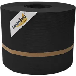 zaun zu® Sichtschutzstreifen Rille für Doppelstabmatten Zaunblende Schwarz 35m