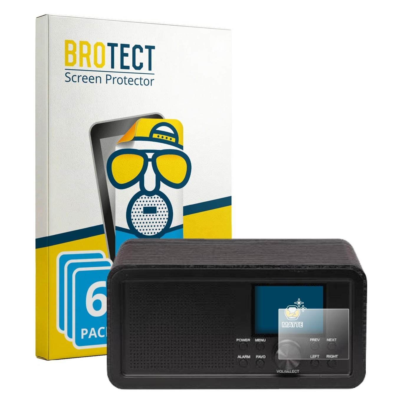 Brotect Entspiegelungsfolie für Denver DIR-200 Displayschutz Displayschutzfolie Folie Matt (4165142)