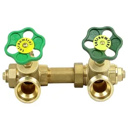 ATV-Kompaktwasserverteiler  1` x 1 1/2` steigende Spindel 2-Fach