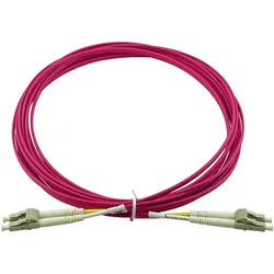 CBO LWL Patchkabel LC / LC MM OM4 magenta 7,5m (7.50 m), Netzwerkkabel