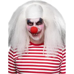 Metamorph Horrorclown Perücke weiss