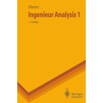 Ingenieur Analysis 1, Taschenbuch von Christian Blatter, Springer Berlin