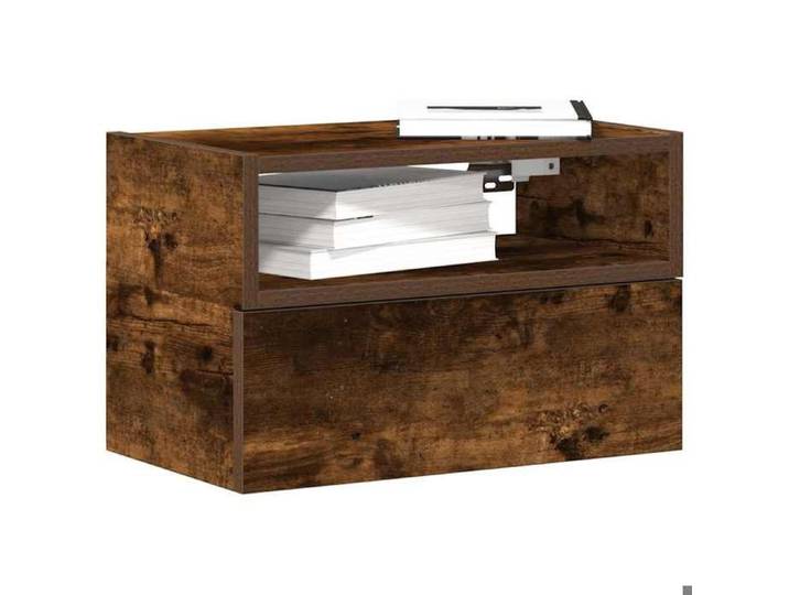 Tables de chevet murales 2 pcs Chêne fumé 45x26x28 5 cm armoire de chevet flottante armoire de chevet suspendue 858605