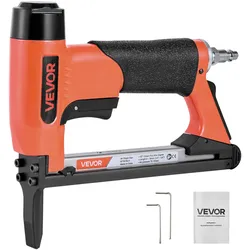 VEVOR Drucklufttacker, Langnasen-Druckluftnagler für Feindrahtklammern der Serie 80, 12,8 mm Krone, 6–16 mm Länge, max. 150 Stk. Nagelpistole für Polsterarbeiten, Holzbearbeitung, Heimwerken