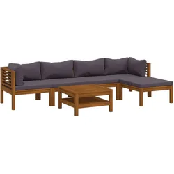 vidaXL 7-tlg. Garten-Lounge-Set mit Auflage Massivholz Akazie