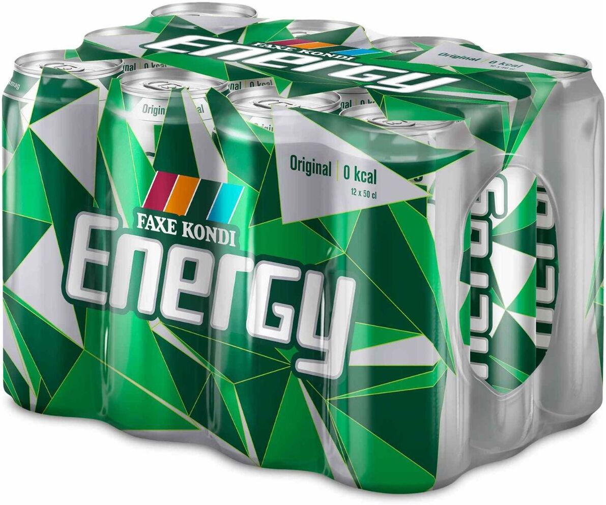 Energy drink - boisson énergétique 12x0.5 L - Faxe Kondi Energy - 12 x 0,5 L