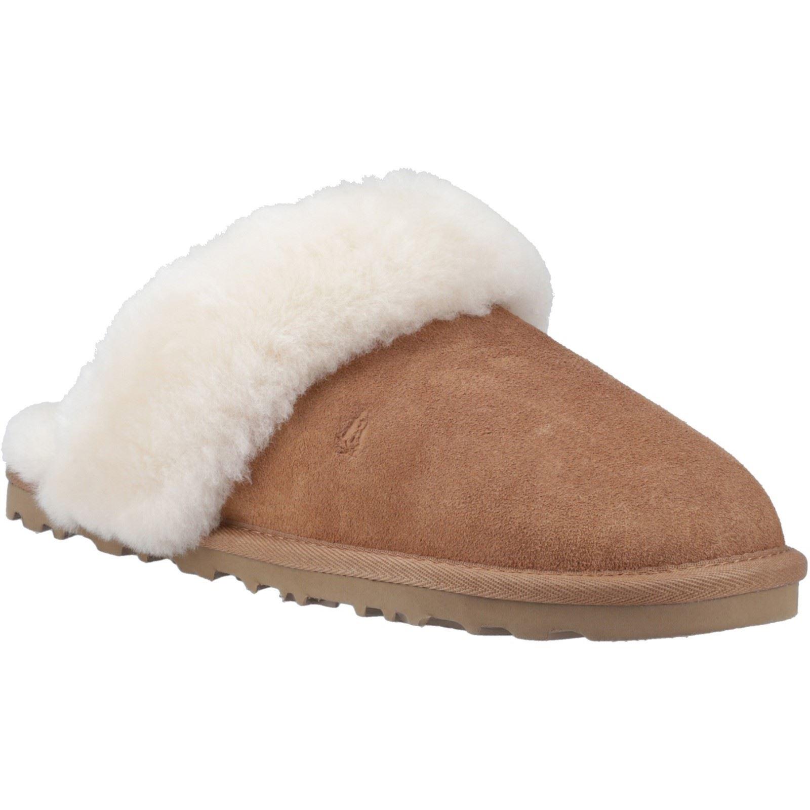 Hush Puppies Samantha Dames Suède Tan Pantoffels