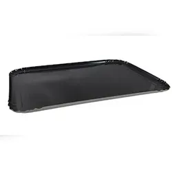 CROKUS Schwarze Einweg-Servierplatten 28 x 42 cm (60 Stück)