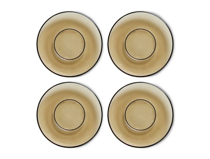 HKliving - 70's Untertassen, mud brown (4er-Set)